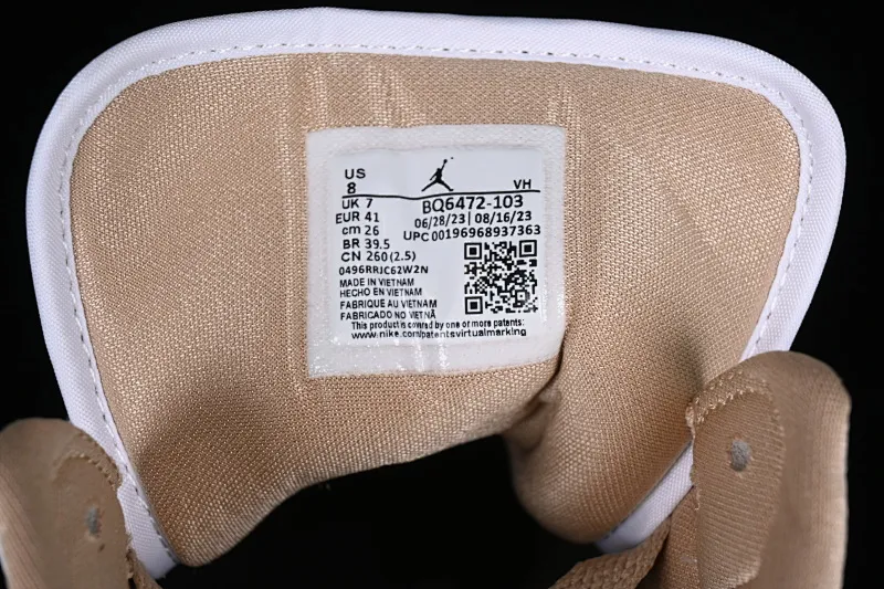 All categories Air Jordan Jordan series basketball shoes Air Jordan 1 Mid Air Jordan 1 Mid AJ1 Joe 1 light tan toe Chinese culture casual sneakers BQ6472-103